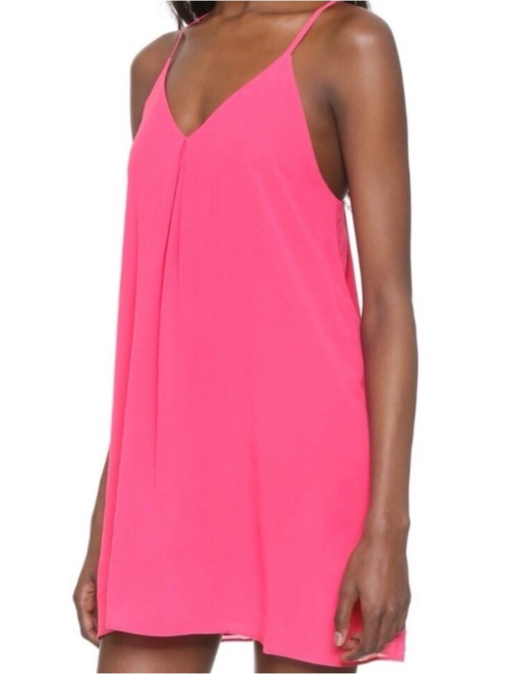 Alice + Olivia Fierra Hot Pink Slip Dress